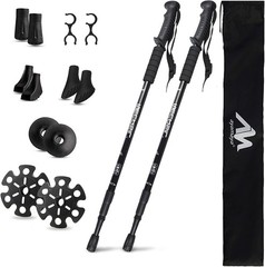 2x Trekking Poles Nordic Walking Hiking Sticks Anti-shock Adjustable Alpenstock