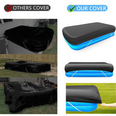 Swimming Pool Cover 305x183x30 cm Lightweight Foldable Easy Clean Silver Coated