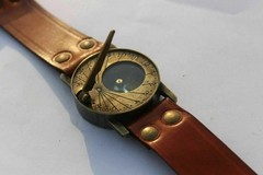 Vintage Antique Nautical Brass Sundial Compass Vintage Wrist watch gifted item