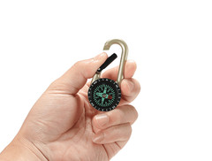 2 Pcs Metal Compass Keychain Mini Tactical Direction Finder for Outdoor Use
