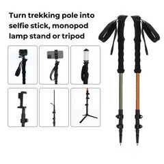 4-in-1 Trekking Pole – Hiking Pole Converts to Selfie Stick, Monopod, Tripod …