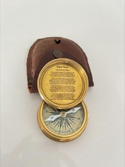 Brass Mini Compass with Inspirational Engravings Compass Lot Collectible Item