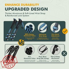KINGGEAR TR-Z Trekking Poles Blue