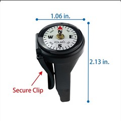 POLARIS Waterproof Micro Compass Series/Watchband or EDC Size, Black