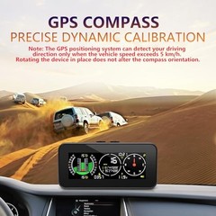 Car Inclinometer Angle Slope Meter Digital HUD GPS Level Tilt Meter , Real