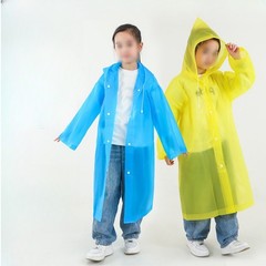 Kids Transparent Raincoat Extra Thick Long Design for School and Travel