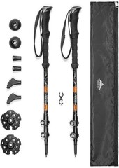 Cascade Mountain Tech Lightweight Aircraft-Grade Aluminum Trekking Poles with Ex