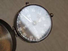 VTG German Made Field Pocket Compass WWII Era?? Silver Tone Metal READ