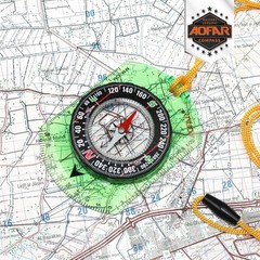 Orienteering Compass AF-362 for Hiking and Navigation, Professional Field Com…