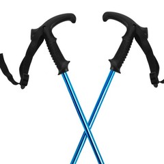 Walking Stick Handle Grip Made of with Ergonomic T Shape and Wrist Strap