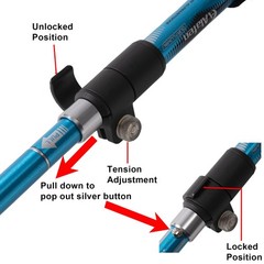 Lightweight Collapsible Trekking Pole – 7075 Aluminum Adjustable Walking Stic…
