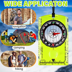 Acrylic Orienteering Compass for Hiking, Backpacking & Outdoor Navigation