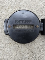 lensatic engineer compass black plastic compact portable navagation survival