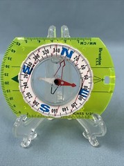 Brunton Optic Green Compass With Inches & MM/CM Measurements Made In U. S. A.