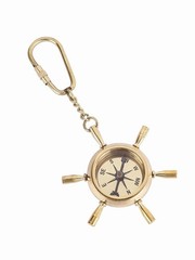 Vintage Brass Nautical Compass in Black Leather Case | Classic Gift & Décor