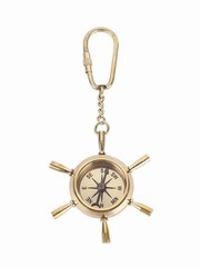 Vintage Brass Nautical Compass in Black Leather Case | Classic Gift & Décor