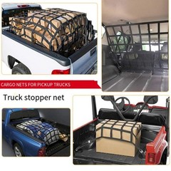 Cargo Net for Truck Bed and Roof Rack with Adjustable Hooks