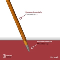 Adult S&B Mountain Edge, Wooden, Chestnut, 125mm 532
