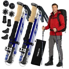Trek-Z Collapsible Hiking & 100–120 cm (for Height: 4’11” to 5’10”) EVA Blue