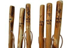 Bible Walking Stick + Cross Carving and “Micah 4:5” reference + Hiking Staff