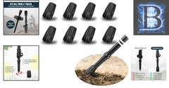 8-Pack Trekking Pole Tips – Durable Rubber for Safe, Slippery Terrain Adventures