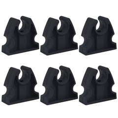 UPTTHOW 2Pcs Rubber Pole Light Storage Clips for Boat to Hold 3/4 black