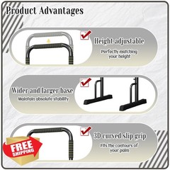 GSYUWIH Walking Pad Handle Bar Black Yellow 25.2″ Wide
