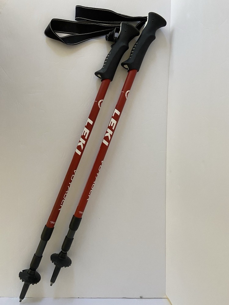 Leki Voyager Trekking Poles Red & Black – Size 110-145 cm – Gently Used
