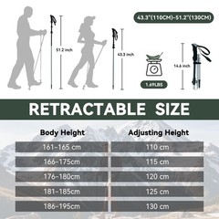 Tri-Fold Aluminum Hiking Poles: 2-Pack for Not Eating Dirt on the Trails!