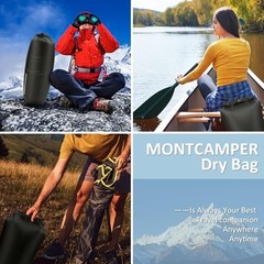 Waterproof Dry Bag – 30D Nylon Roll Top Dry Sack with PU Coating, 10L 1 Black