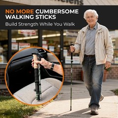 Trek-z Collapsible Hiking Trekking Poles – 100 Balance Support 2 Pack
