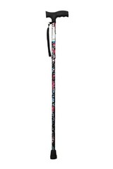 Folding Cane, 5-Level Adjustable Height, Walking Stick Lightweight Floral