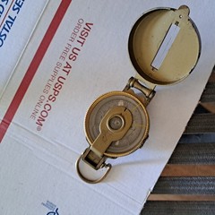 Vintage solid brass Engineer Compass Pocket Directional Military Hiking Camping