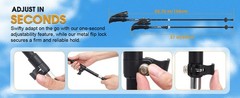 Folding Hiking Poles, Lightweight 7075 Aluminum Alloy Mountain Tech Trekking