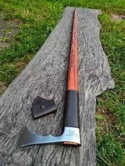 Walking Stick AXE | ROSE Wood Handle, Carbon Steel | Best Gift For Grand Parents