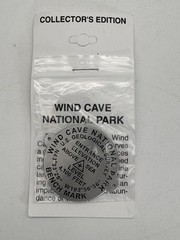 Wind Cave National Park Bench Mark Hiking Staff Stick Medallion NEW