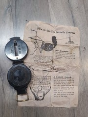 Vintage Engineer Lensatic Directional Compass 2″ Made in Taiwan. Z5