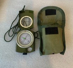 Military Compass High Accuracy Waterproof Compass Carry Bag Lensatic Compass