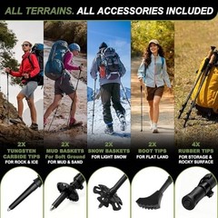 Ultra Strong Carbon Fiber Hiking Poles – Lightweight Trekking Sticks with Cork G