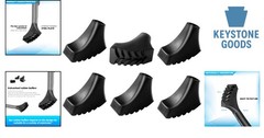 6 Pack Rubber Tips for Trekking Poles – Durable Replacement Protectors