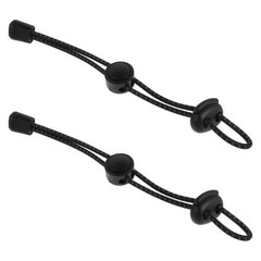 2Pcs Black Elastic Rope Hiking Stick Fixing Strap with Universal Lock Buckle
