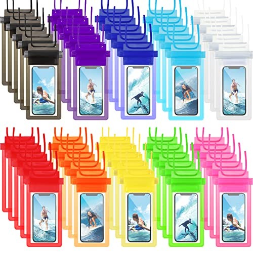 50 Pack Clear Waterproof Phone Pouch Universal Waterproof Phone Case Multi