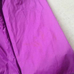 Columbia Lightweight Purple Hiking Windbreaker Jacket with Yellow Zippers