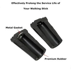 Walking Stick Tips Rubber 4pcs Trekking Pole Tips ReplacementRubber Feet For Hik