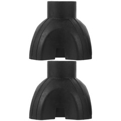 2Pcs Durable Tpr Cane Tips Non Slip 4 Prong Walking Cane Accessories Black