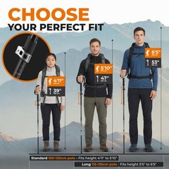 Trek-Z Collapsible Hiking & Trekking Poles – Balance Support for Seniors, Wom…