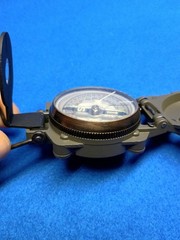 LENSATIC COMPASS W/METAL CASE Japan Military OD Green Map Direction