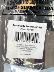 New TrailBuddy Hiking Poles Adjustable Aluminum Trekking Sticks Plum Purple