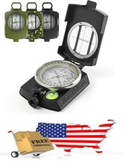 Tactical Survival Compass Metal Professional Luminous Hiking Camping Tool