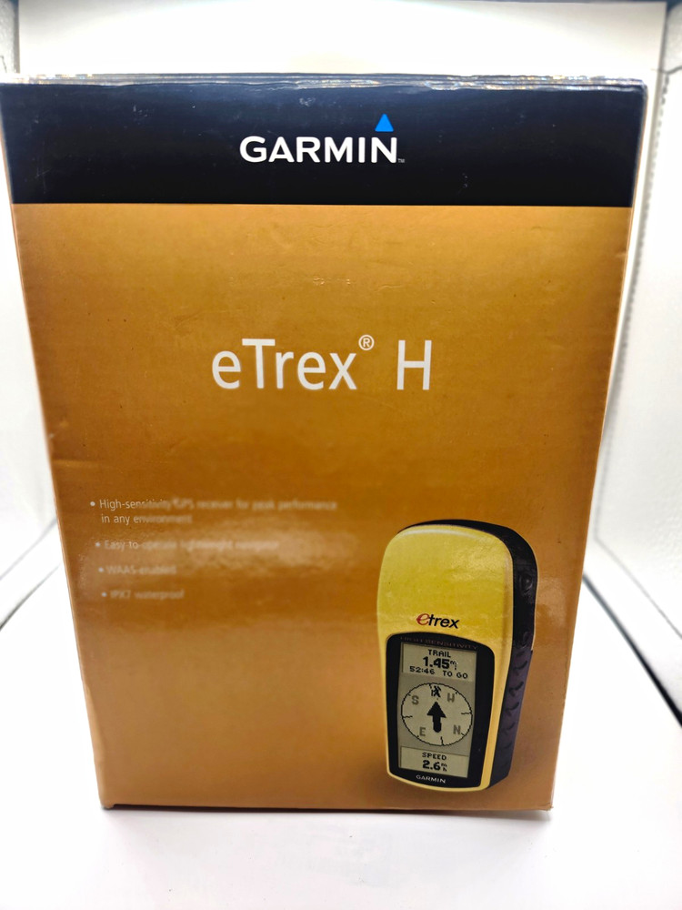 Garmin eTrex H Handheld Hiking GPS Waterproof Yellow/Black Box, Manuals